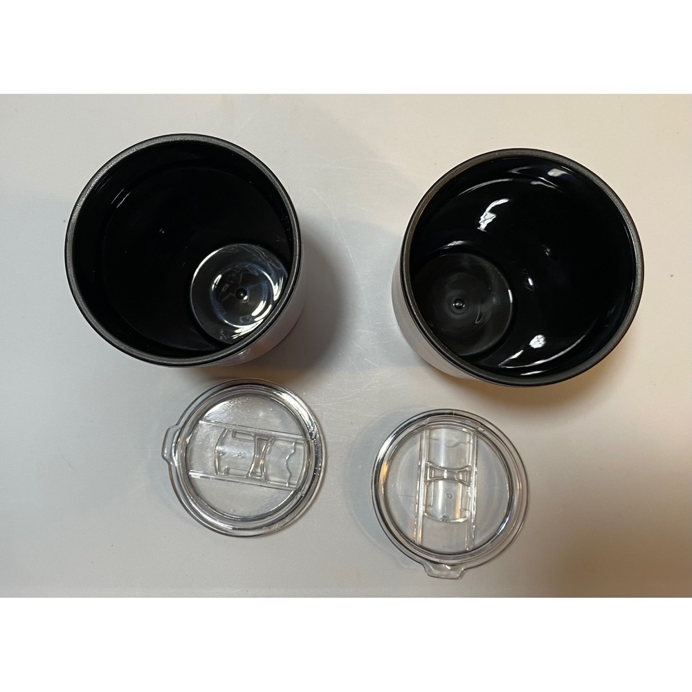Set of 2 Red Insulated Travel Tumblers with Lids Matte Red Cup Holder Friendly - Picture 3 of 4